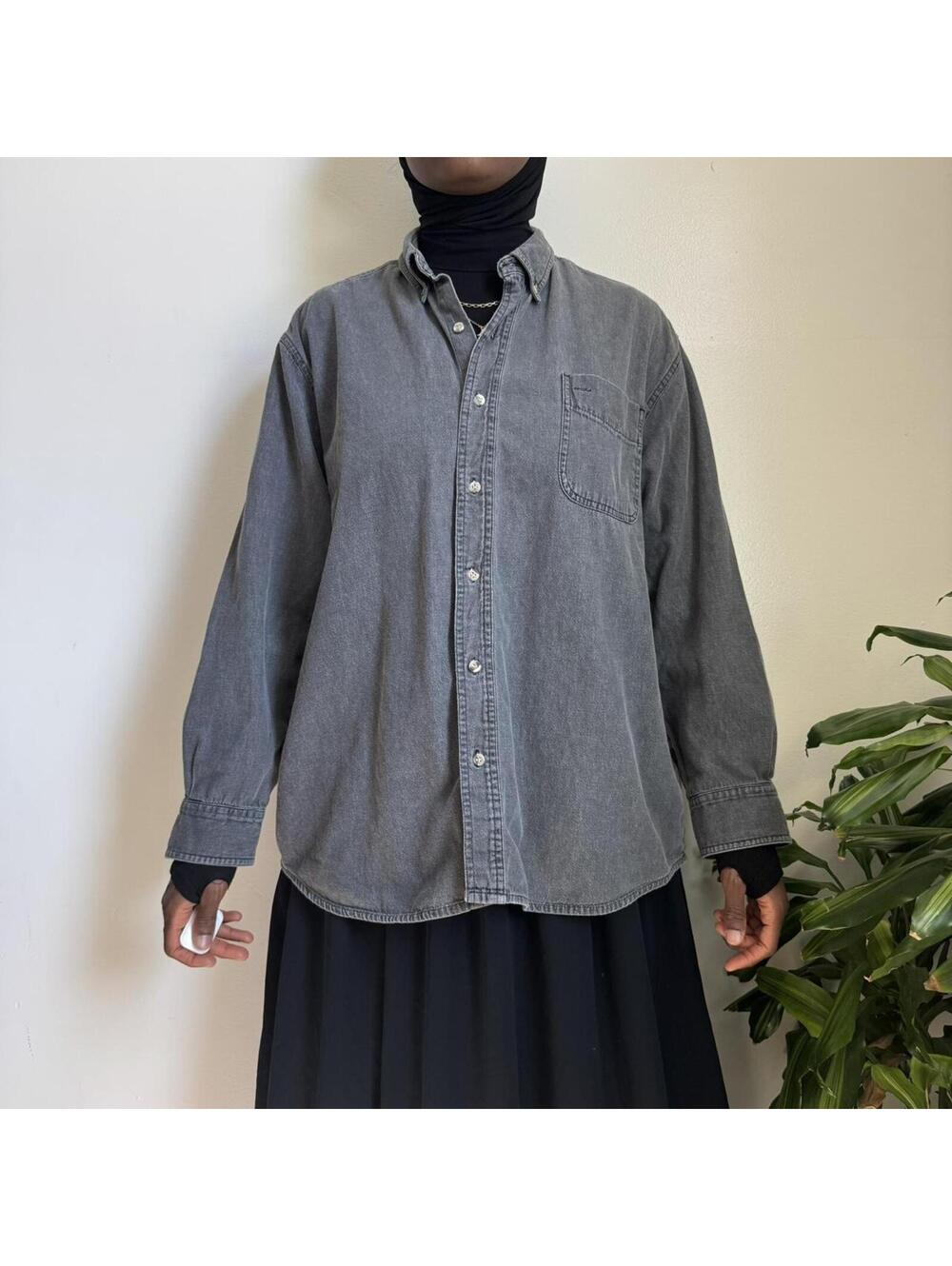 Vintage Wrangler oversized Timber Creek Denim Button-Down fits M-L
